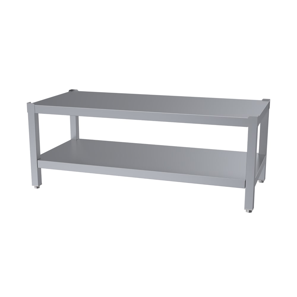451-A4528801 60" Open Base Equipment Stand, Adjustable Feet, Stainless