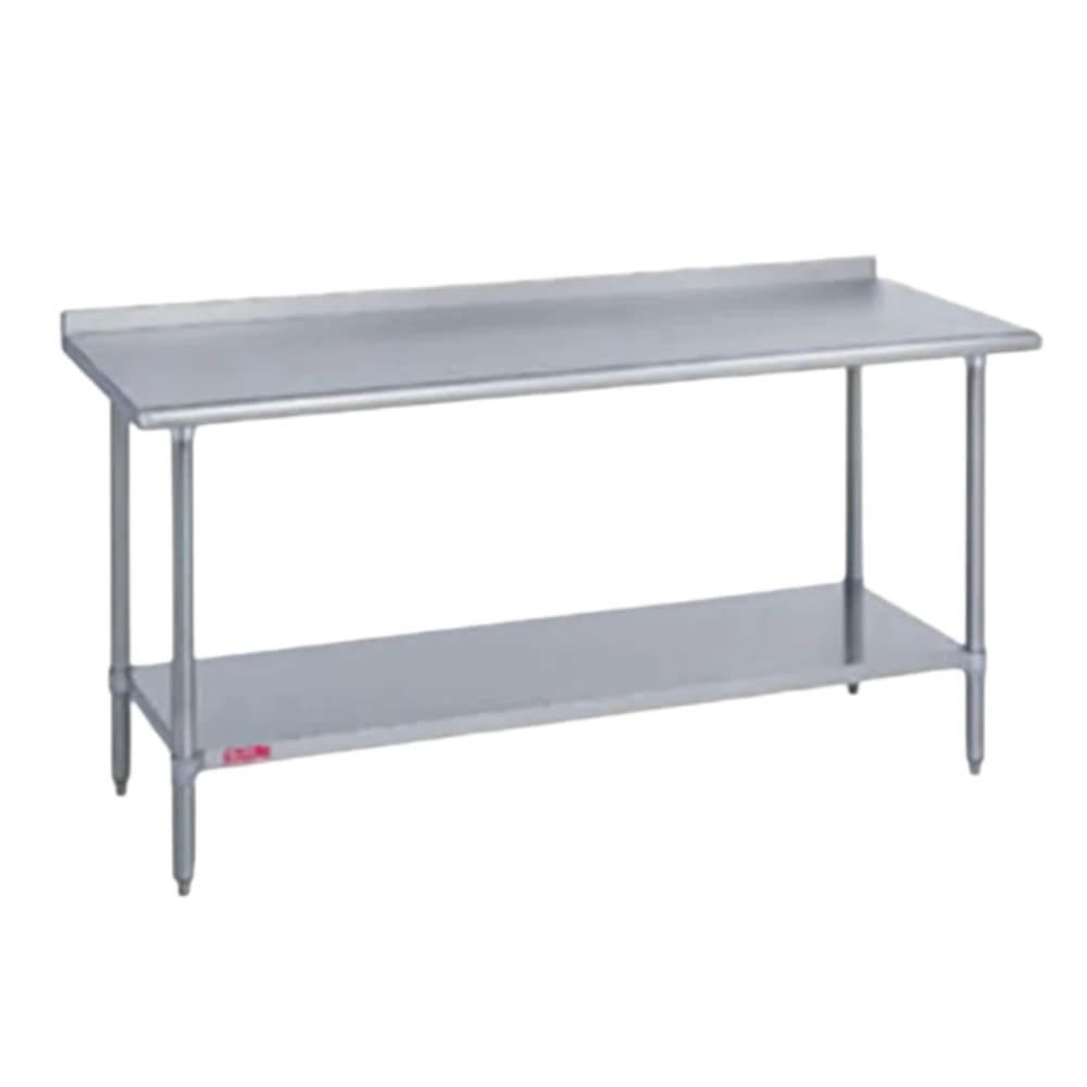 212-41824722R 72" 18 ga Work Table w/ Undershelf & 400 Series Stainless Top, 1 1/8"...