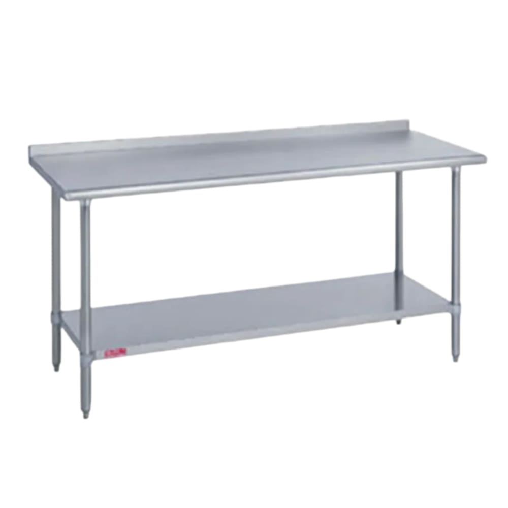 212-41830722R 72" 18 ga Work Table w/ Undershelf & 400 Series Stainless Top, 1 1/8"...