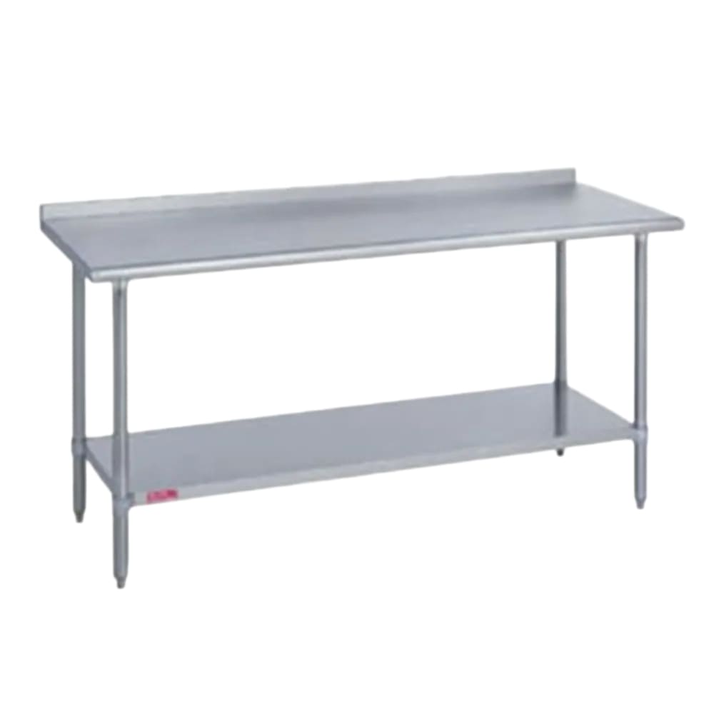 212-31424242R 24" 14 ga Work Table w/ Undershelf & 300 Series Stainless Top, 1 1/8"...