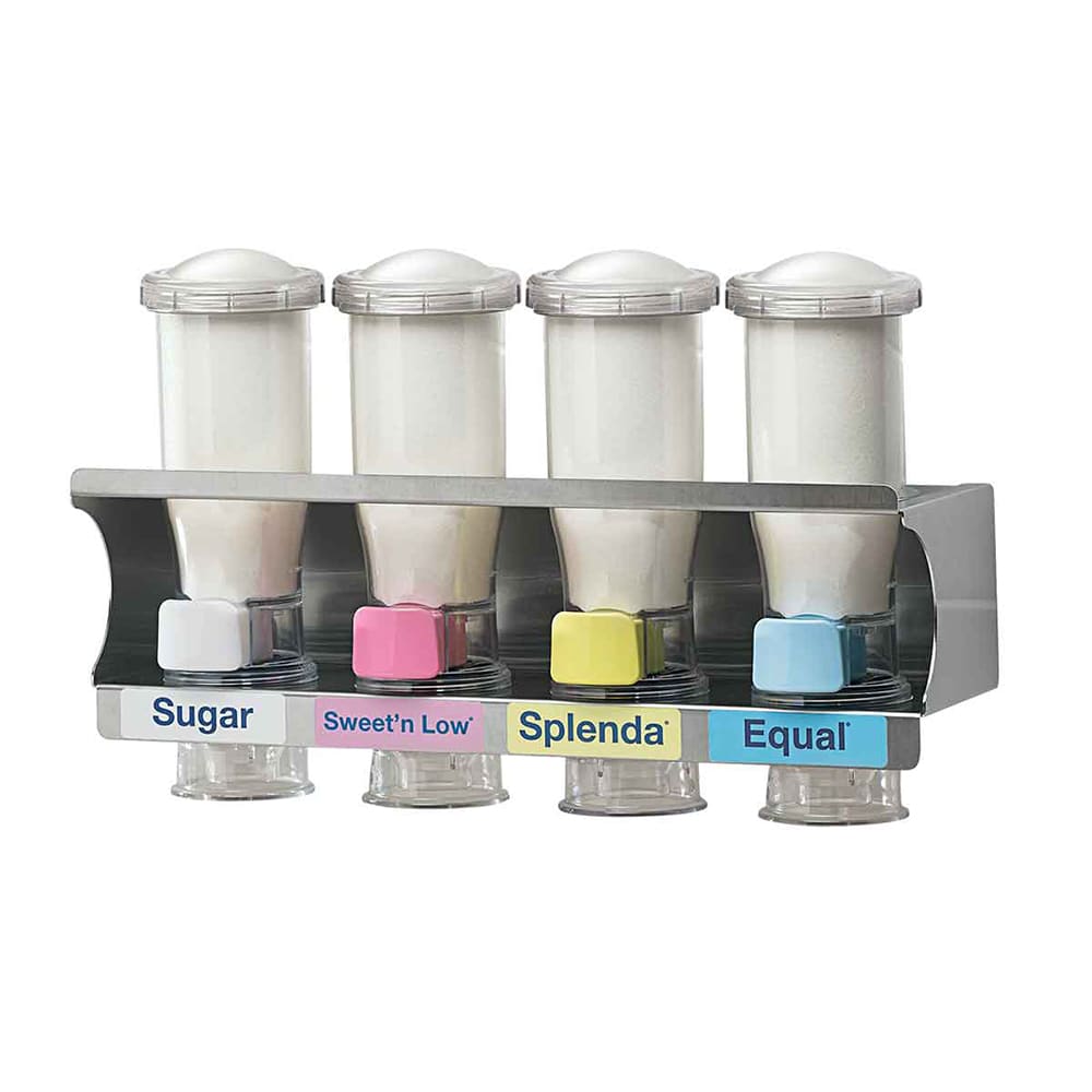 003-80102 Wall-Mount Sugar & Creamer Dispenser, (4) 14 oz Hoppers