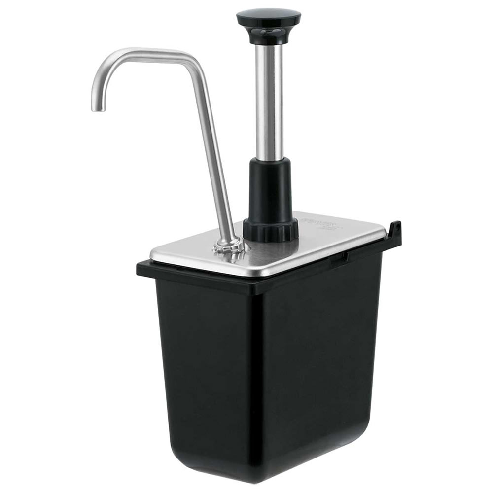 003-87300 Pump Style Condiment Dispenser w/ (1) Jar Pump, (1) oz Stroke, Stainless