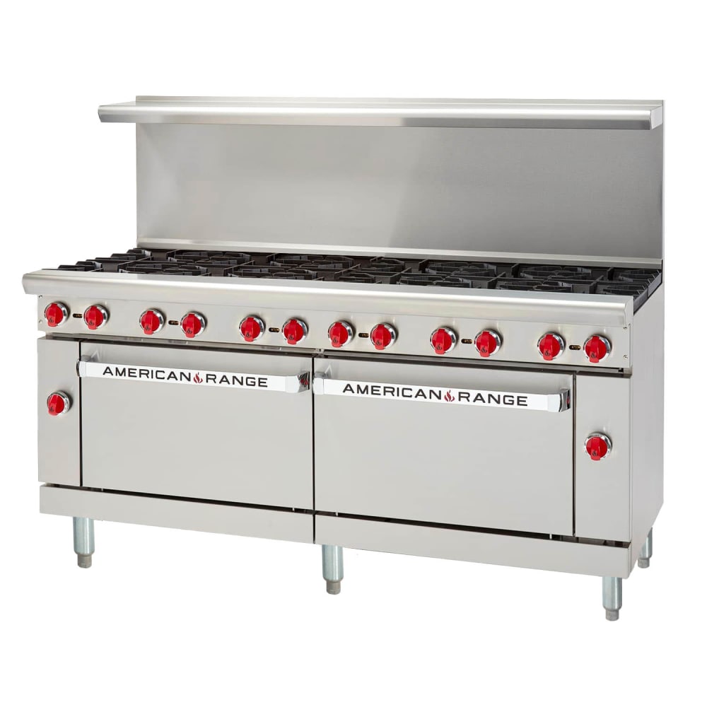 386-AR12CLSBRLP 72" 12 Burner Gas Range w/ Convection Oven & Storage Base, Liquid Propan...