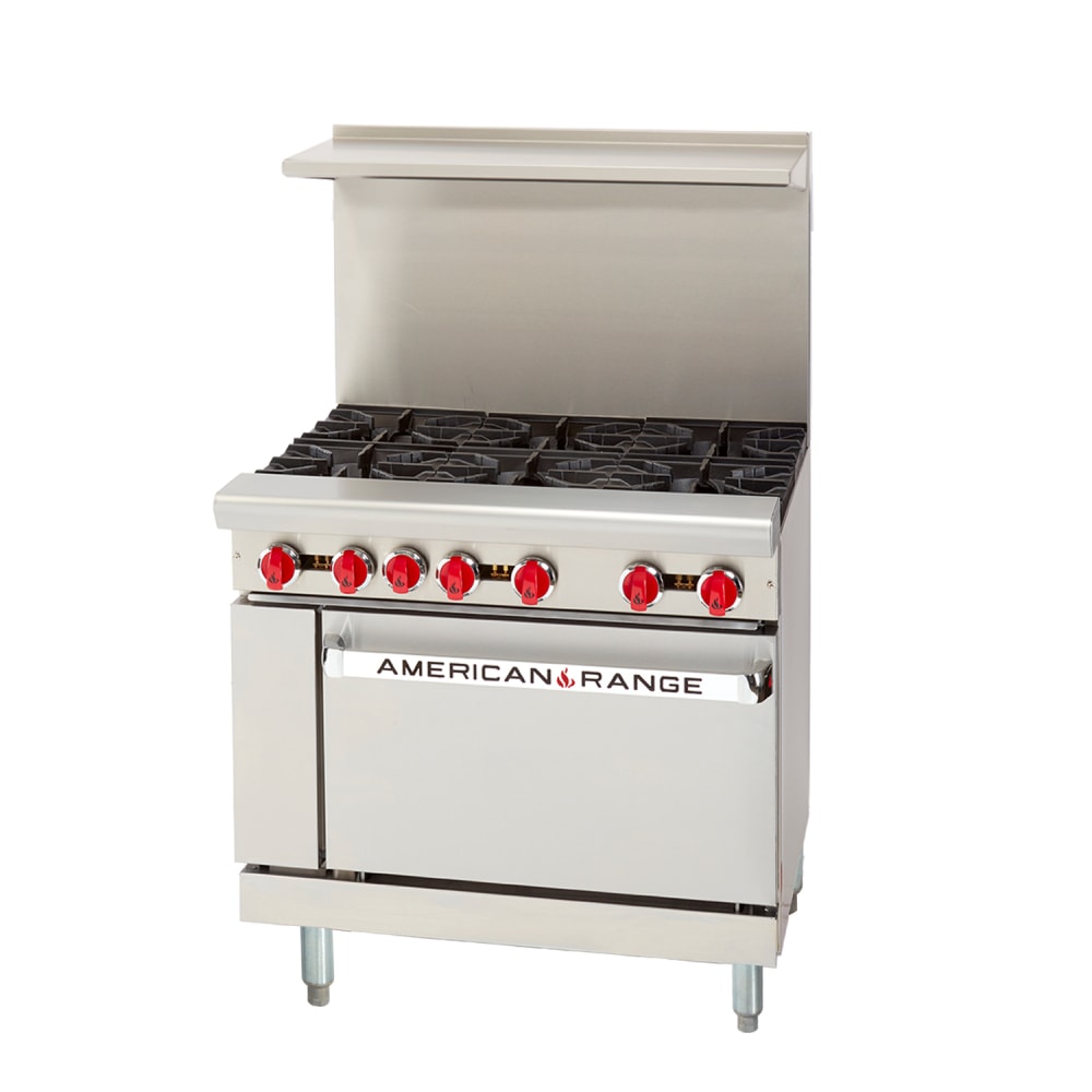 386-AR6SBNG 36" 6 Burner Gas Range w/ Storage Base, Natural Gas