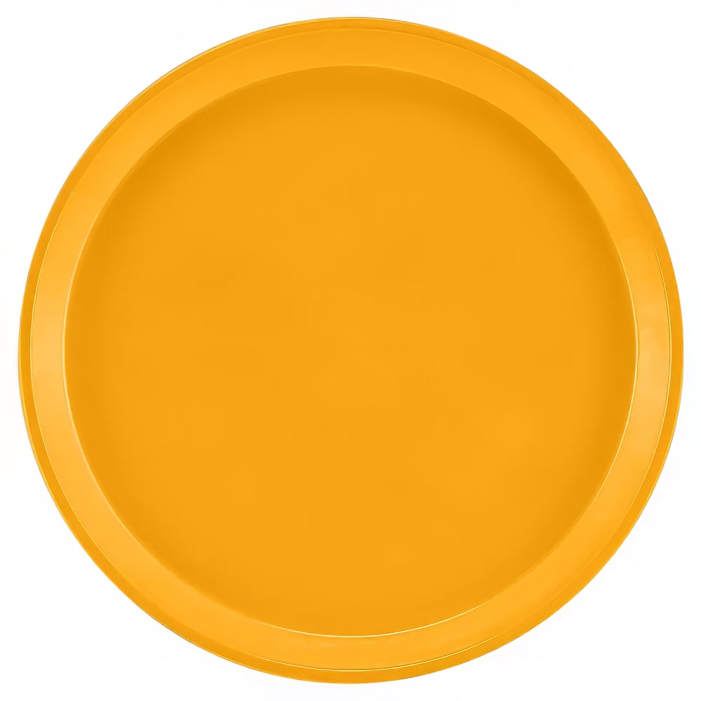 144-1600504 16" Round Serving Camtray - Fiberglass, Mustard
