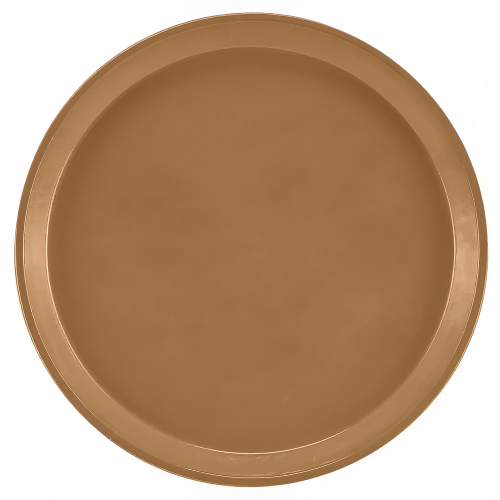 144-1600508 16" Round Serving Camtray - Fiberglass, Suede Brown