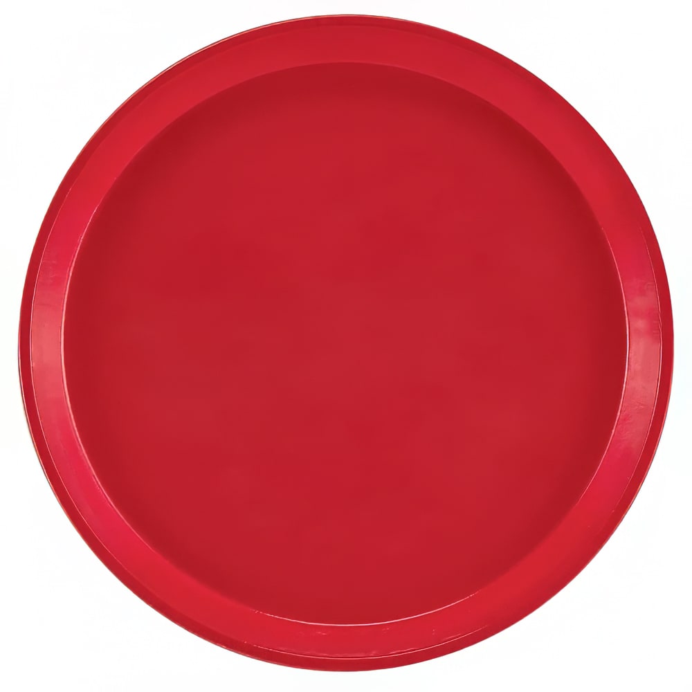 144-1600510 16" Round Serving Camtray - Fiberglass, Signal Red