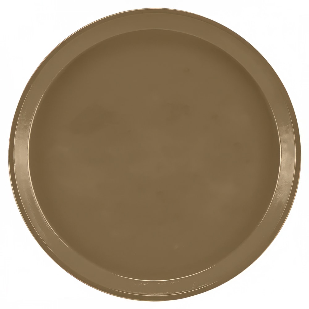 144-1600513 16" Round Serving Camtray - Fiberglass, Bay Leaf Brown