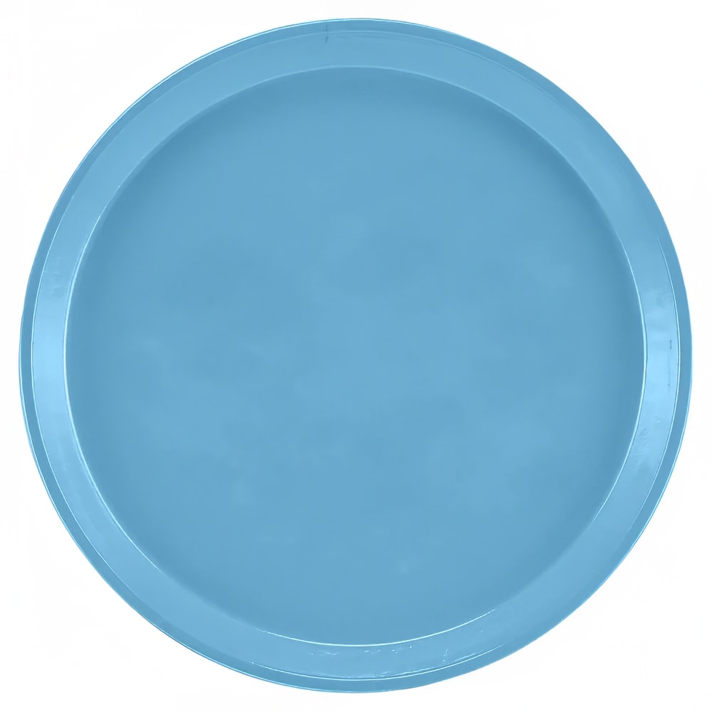144-1600518 16" Round Serving Camtray - Fiberglass, Robin Egg Blue