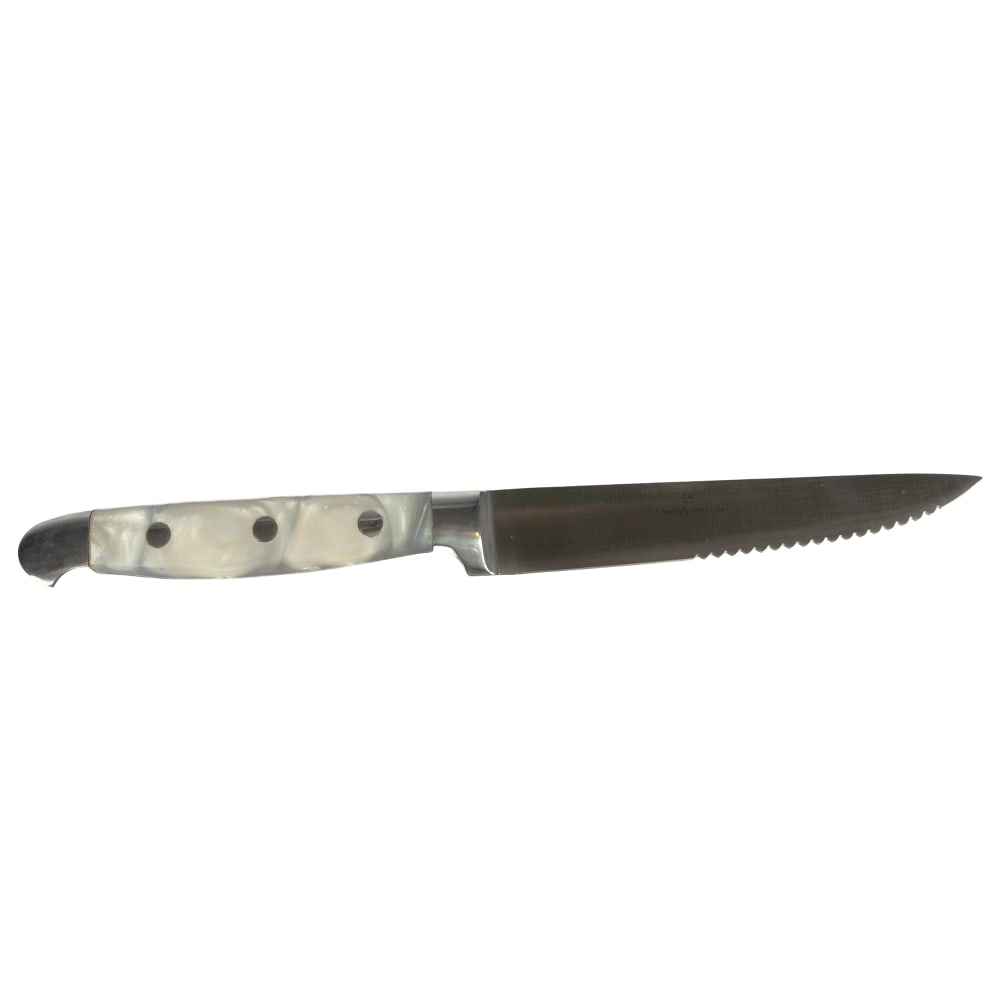 450-FMO06 9 1/4" Steak Knife with 4 3/4" Blade, Acrylic Marble Finish Handle