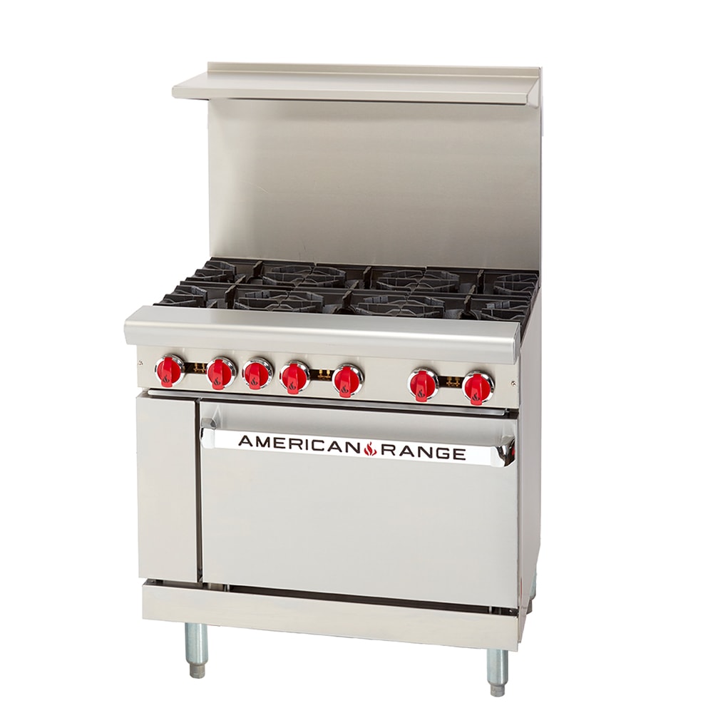 386-AR24G2BCLP 36" 2 Burner Gas Range w/ Griddle & Convection Oven, Liquid Propane