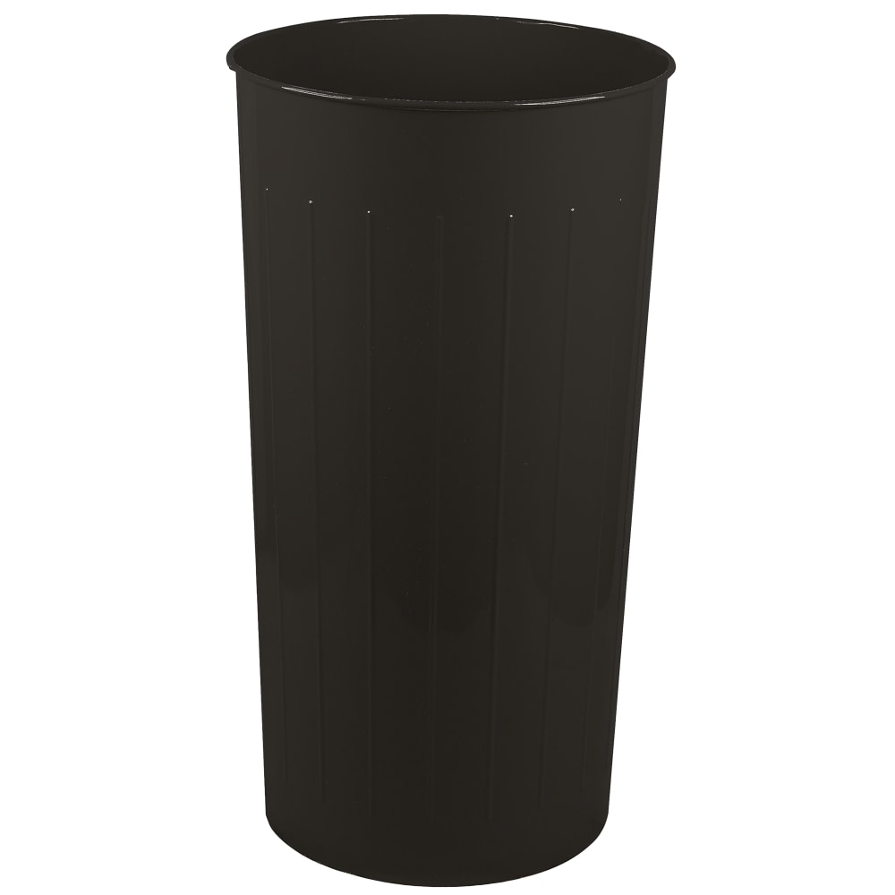 125-10BK 20 qt Round Waste Basket - Metal, Black