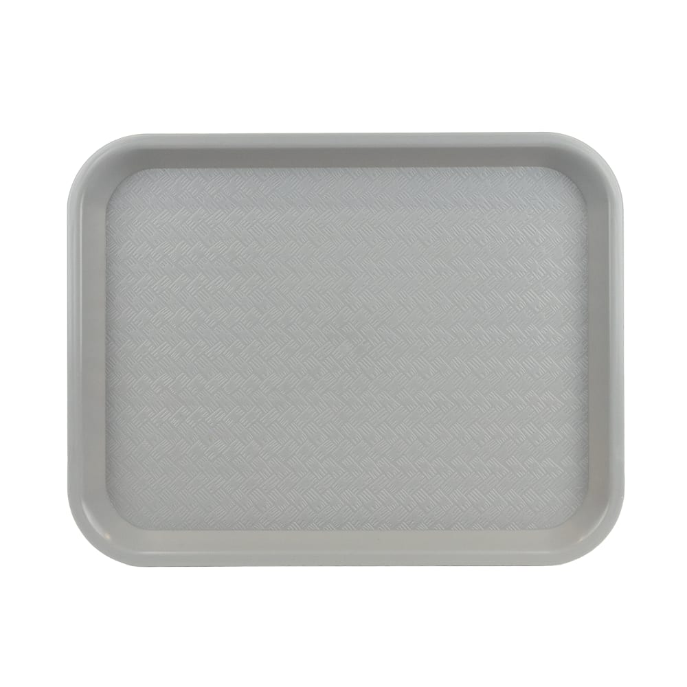 080-FFT1014E Plastic Fast Food Tray - 14"L x 10"W, Gray