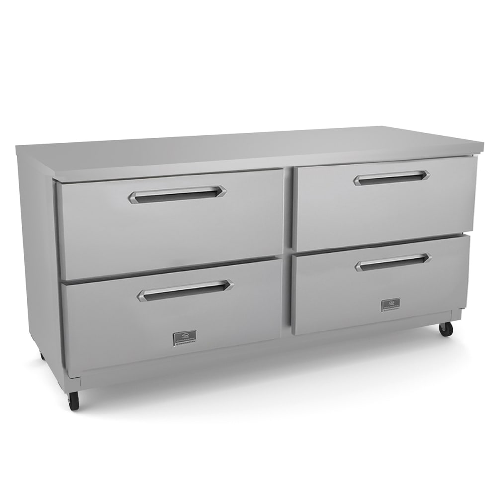 260-KCHUC72R32DK 72" Undercounter Refrigerator w/ (3) Sections & (6) Drawers, 115v