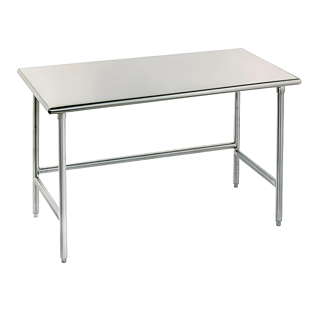 009-TGLG304 48" 14 ga Work Table w/ 304 Series Stainless Flat Top