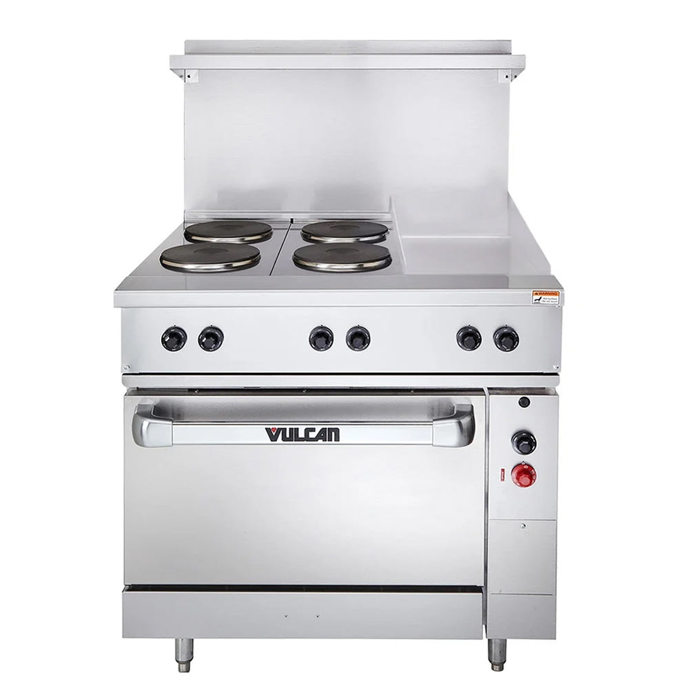207-EV36S4FP12G240 36" EV Series Electric Range w/ (4) French Hot Plates & (1) Griddle,...