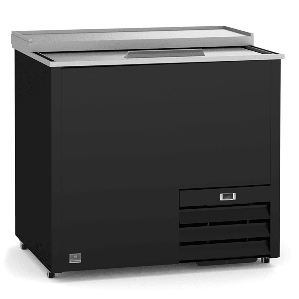 260-KCHGF24 1 Section Glass Chiller - Black, 115v