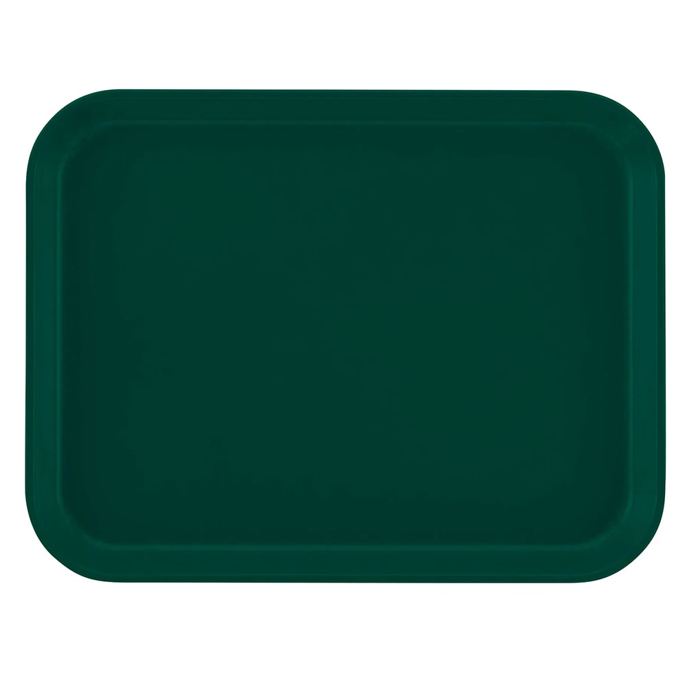 144-1014119 Fiberglass Camtray® Cafeteria Tray - 13 3/4"L x 10 5/8" W, Sherwood Green