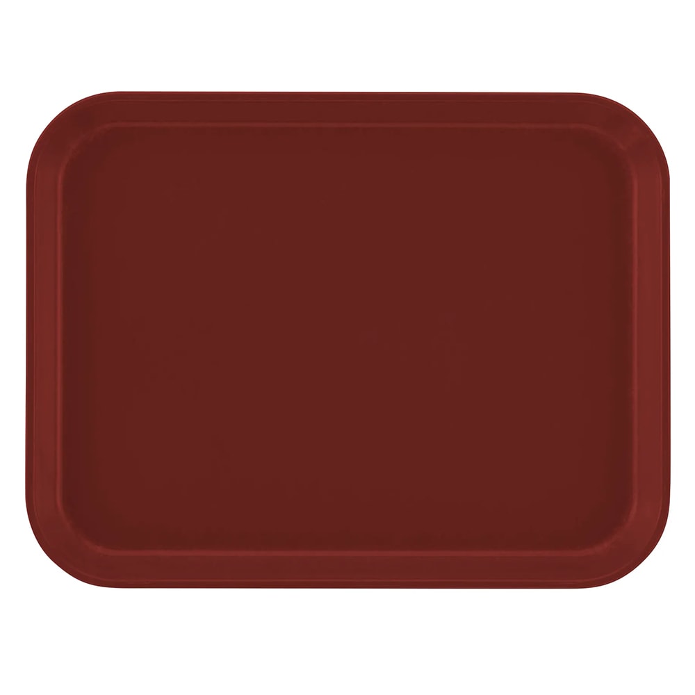 144-1014501 Fiberglass Camtray® Cafeteria Tray - 13 3/4"L x 10 5/8" W, Real Rust