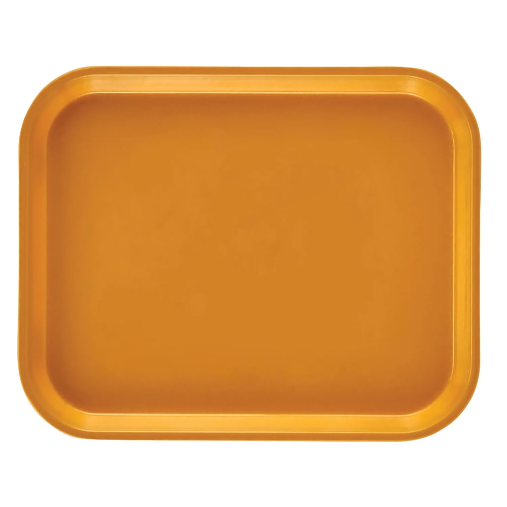 144-1014504 Fiberglass Camtray® Cafeteria Tray - 13 3/4"L x 10 5/8" W, Mustard
