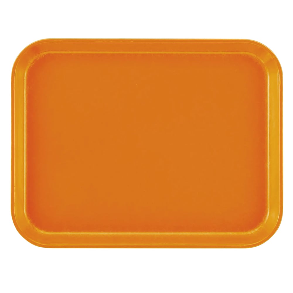 144-1014222 Fiberglass Camtray® Cafeteria Tray - 13 3/4"L x 10 5/8" W, Orange Pizzaz