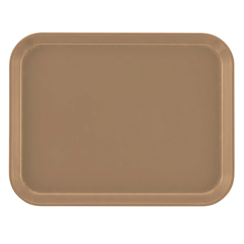 144-1014513 Fiberglass Camtray® Cafeteria Tray - 13 3/4"L x 10 3/5" W, Bay Leaf Brown