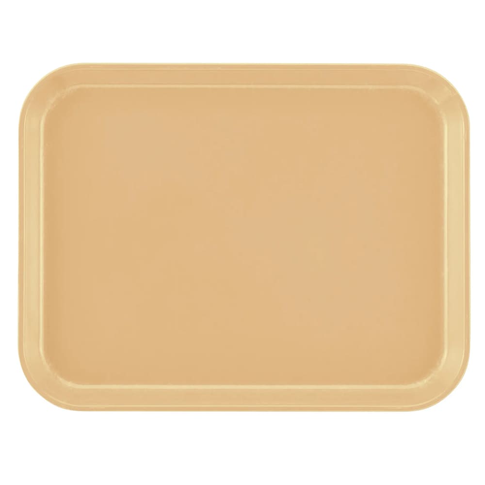 144-1014514 Fiberglass Camtray® Cafeteria Tray - 13 3/4"L x 10 3/5" W, Earthen Gold