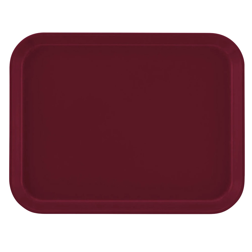 144-1014522 Fiberglass Camtray® Cafeteria Tray - 13 3/4"L x 10 3/5" W, Burgundy Wine