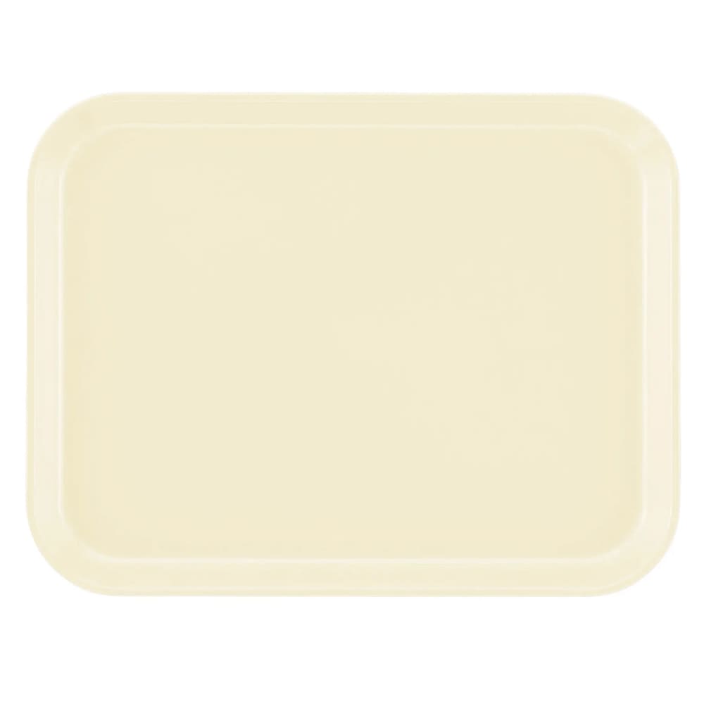 144-1014536 Fiberglass Camtray® Cafeteria Tray - 13 3/4"L x 10 3/5" W, Lemon Chiffon