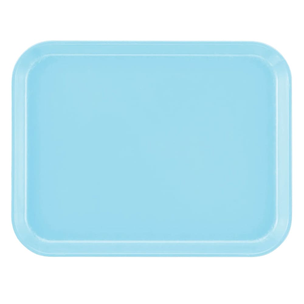 144-1014518 Fiberglass Camtray® Cafeteria Tray - 13 3/4"L x 10 3/5" W, Robin Egg Blue