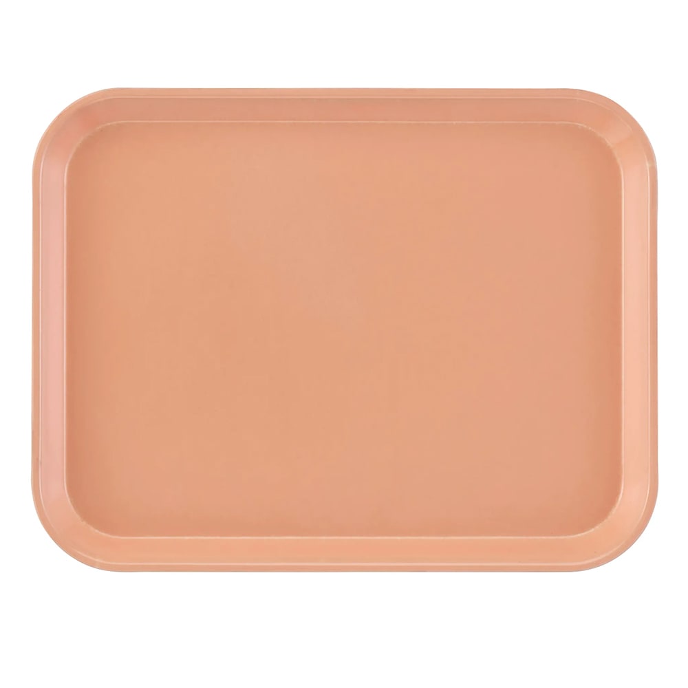 144-1014117 Fiberglass Camtray® Cafeteria Tray - 13 3/4"L x 10 3/5" W, Dark Peach