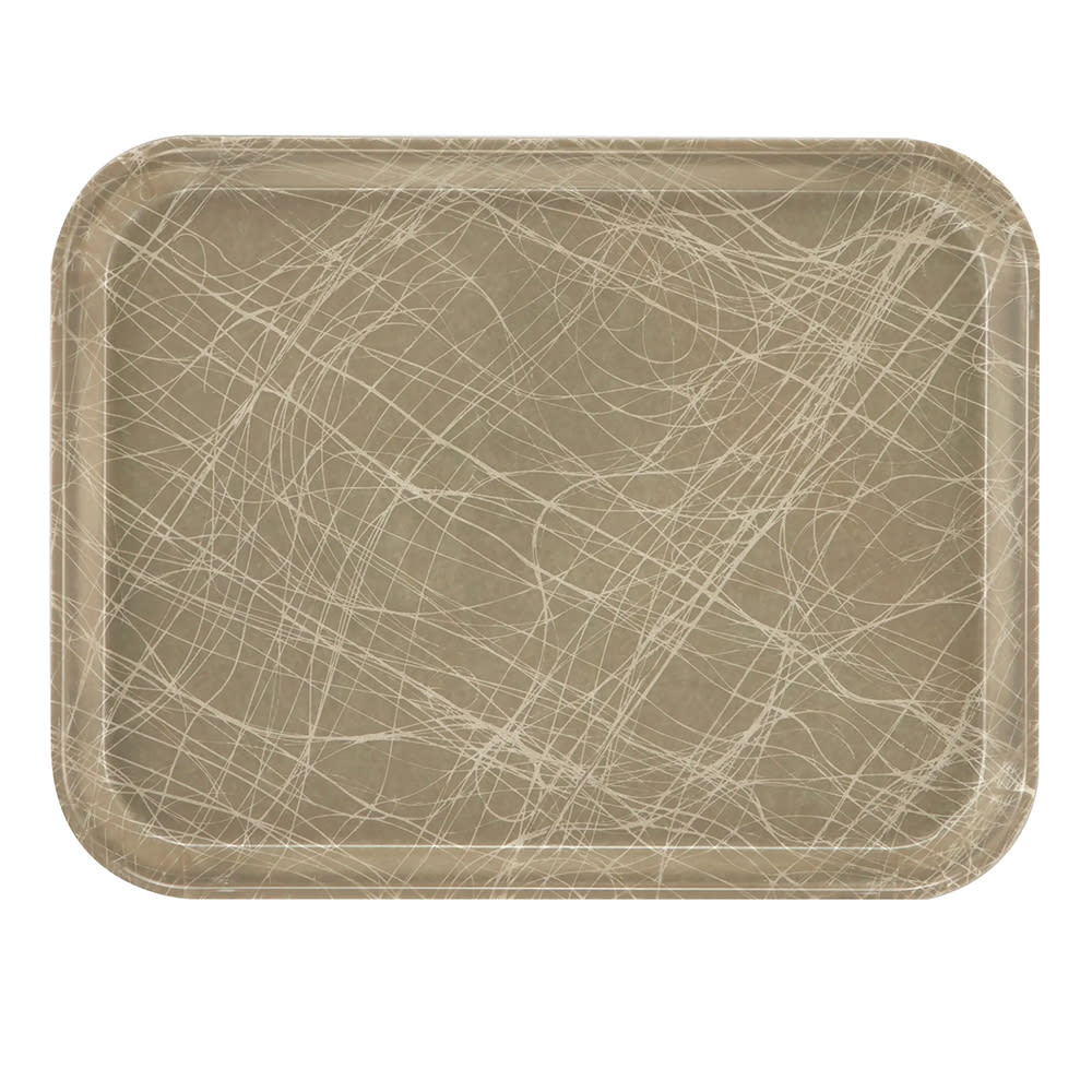 144-1014215 Fiberglass Camtray® Cafeteria Tray - 13 3/4"L x 10 5/8" W, Abstract Gray