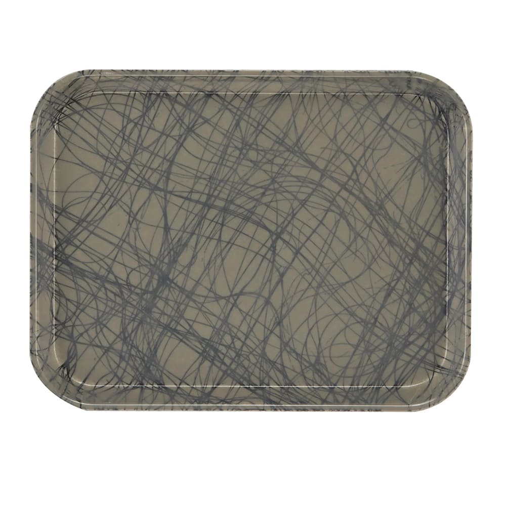 144-1014277 Fiberglass Camtray® Cafeteria Tray - 13 3/4"L x 10 5/8" W, Swirl Gray