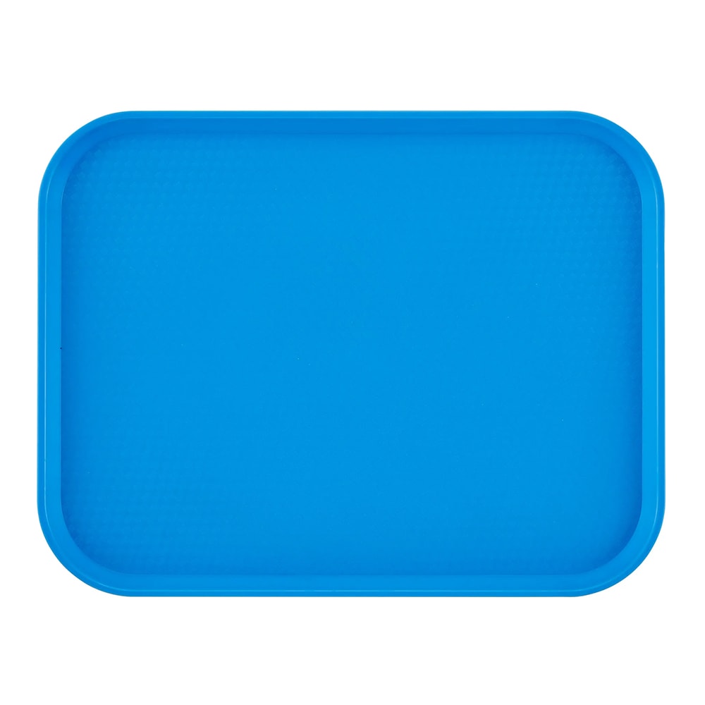 144-1014FF168 Plastic Fast Food Tray - 13 1/2"L x 10 2/5"W, Blue