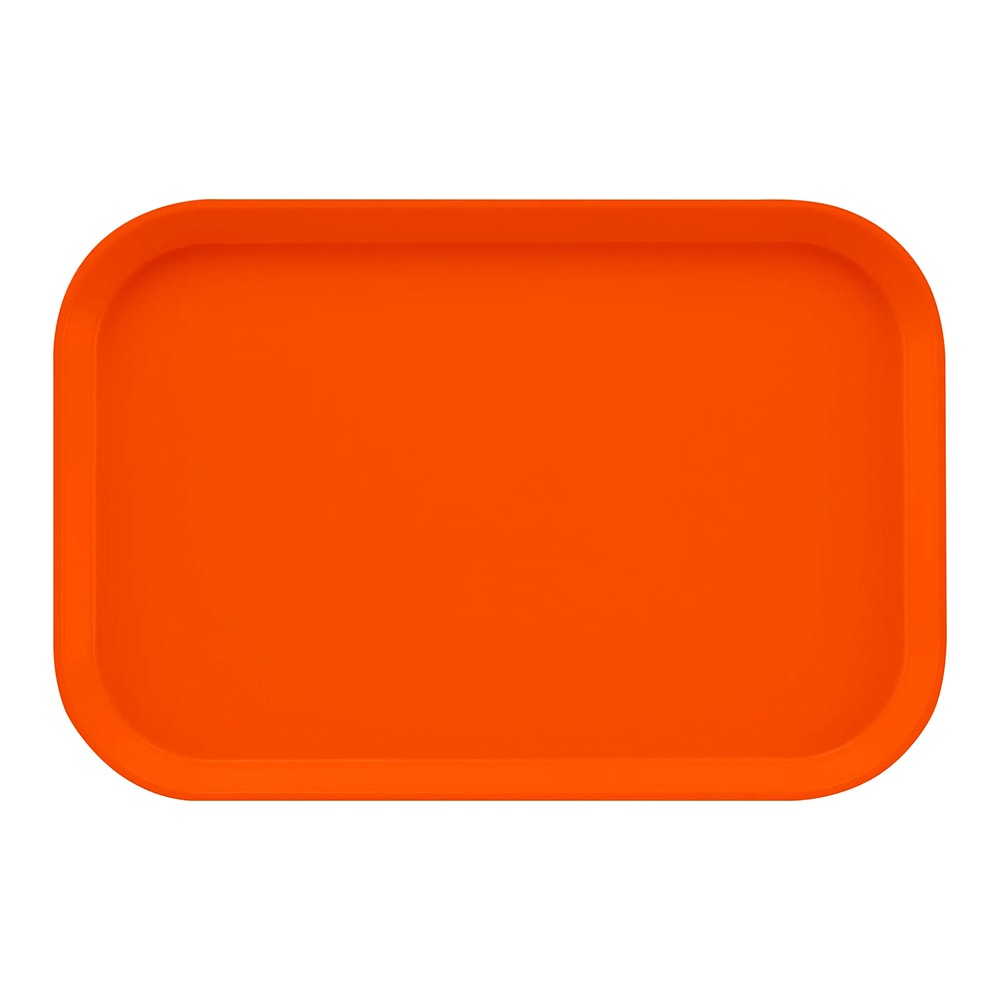 144-1116220 Fiberglass Camtray® Cafeteria Tray Insert - 15 4/5"L x 10 4/5"W, Citrus Ora...
