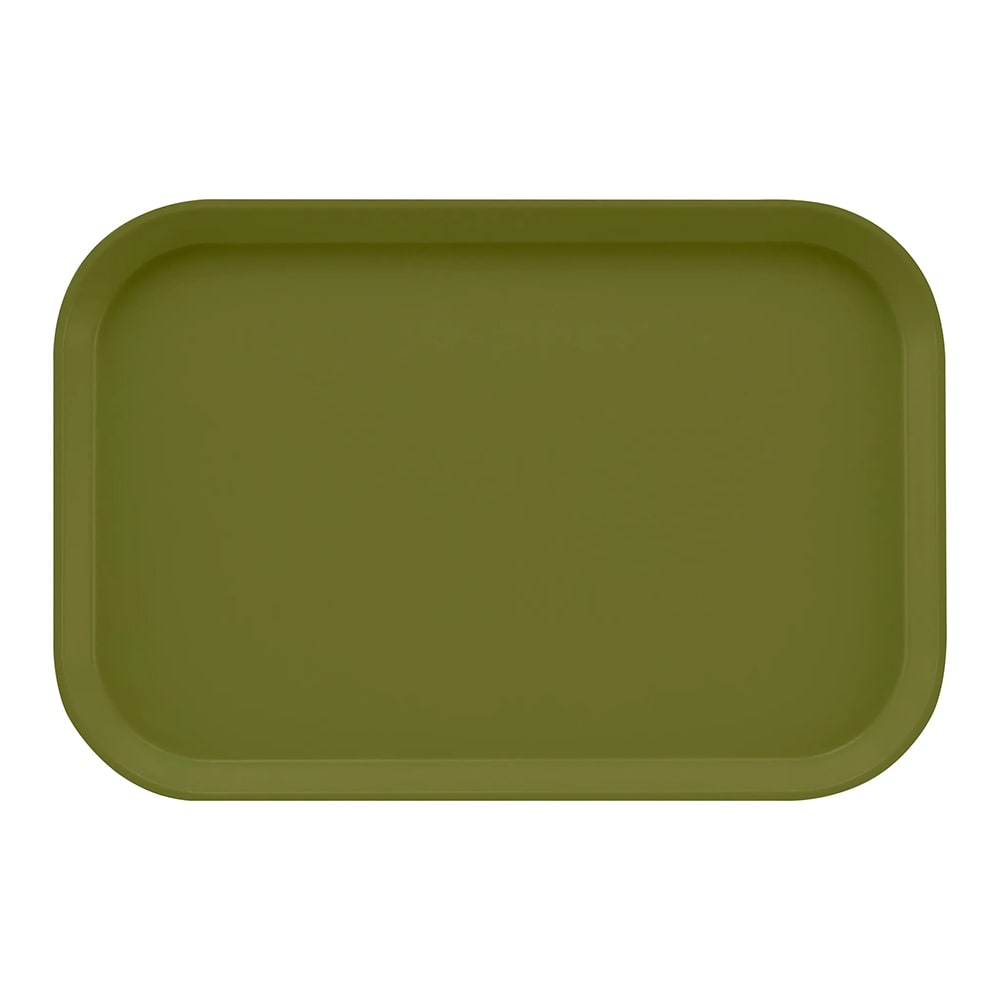144-1116428 Fiberglass Camtray® Cafeteria Tray Insert - 15 4/5"L x 10 4/5"W, Olive Gree...