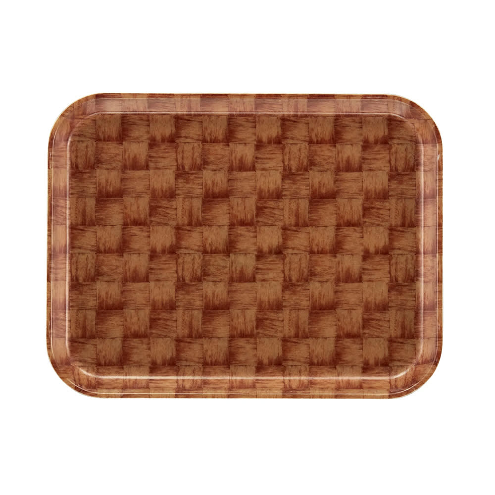 144-1116301 Fiberglass Camtray® Cafeteria Tray Insert - 15 4/5"L x 10 4/5"W, Dark Baske...