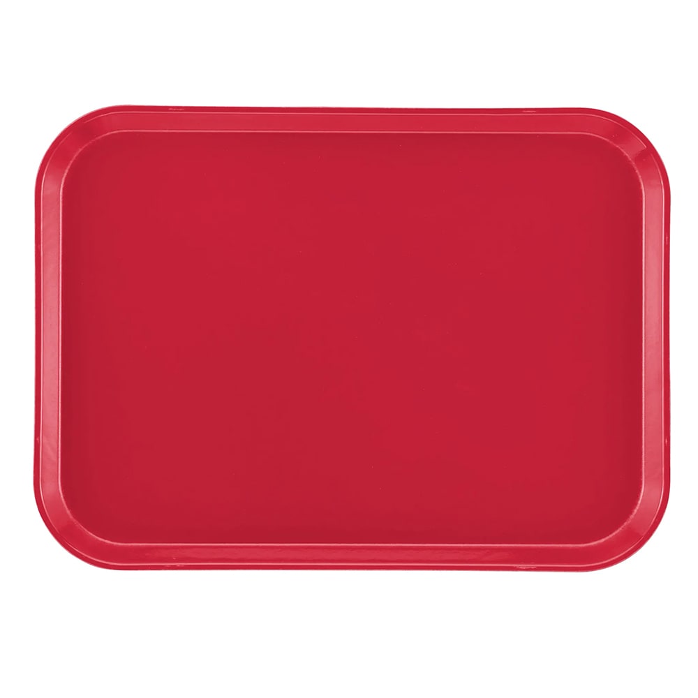 144-1216221 Fiberglass Camtray® Cafeteria Tray - 16 3/10" L x 12"W, Ever Red