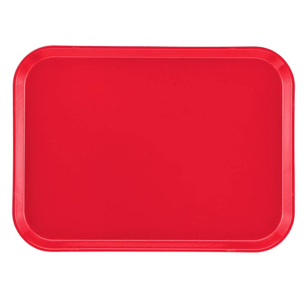 144-1216510 Fiberglass Camtray® Cafeteria Tray - 16 5/16" L x 12"W, Signal Red