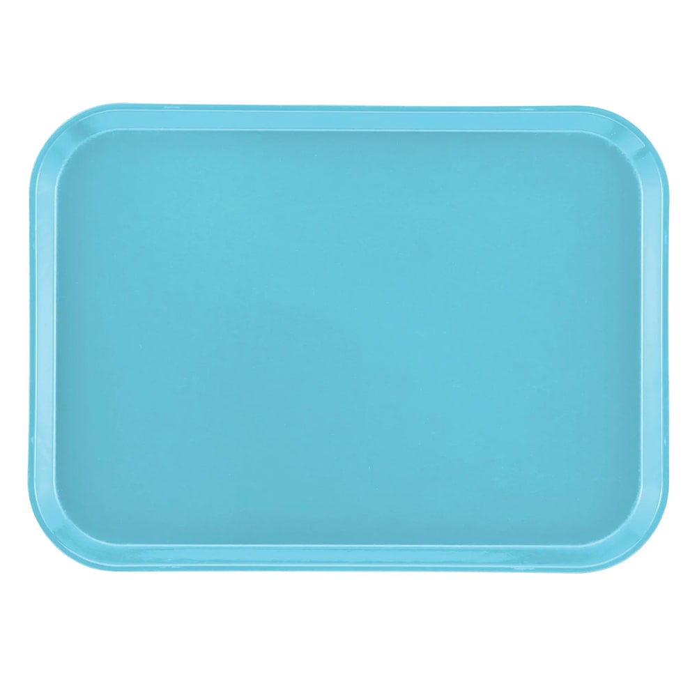 144-1216518 Fiberglass Camtray® Cafeteria Tray - 16 5/16" L x 12"W, Robin Egg Blue