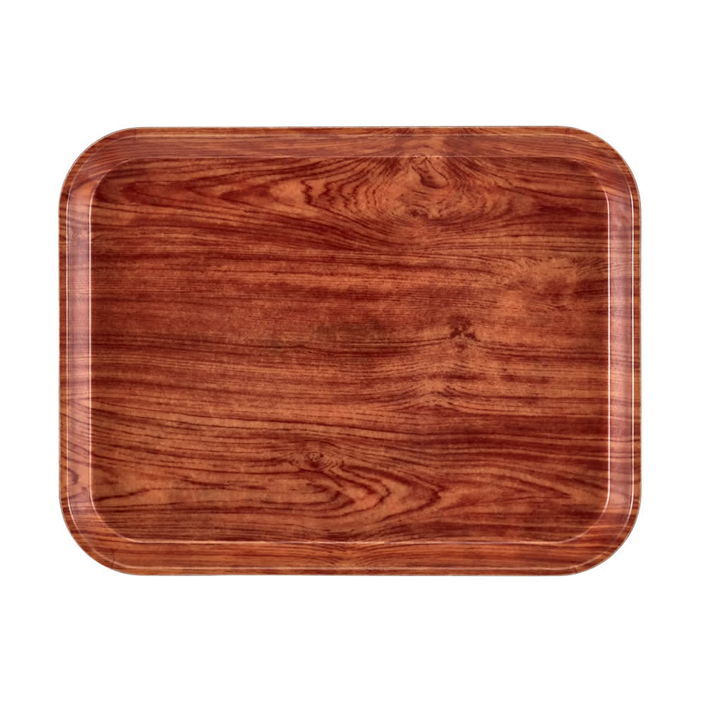 144-1216309 Fiberglass Camtray® Cafeteria Tray - 16 5/16" L x 12"W, Java Teak