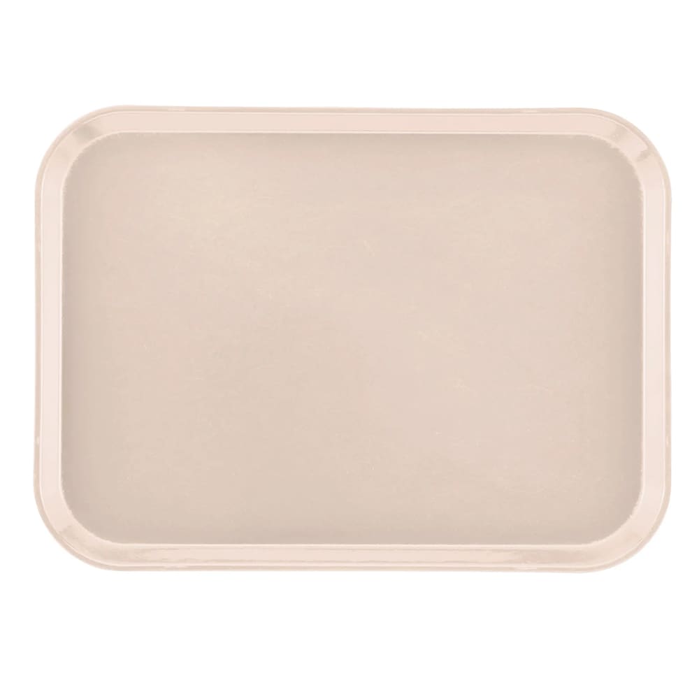 144-1318106 Fiberglass Camtray® Cafeteria Tray - 17 3/4"L x 12 3/5" W, Light Peach