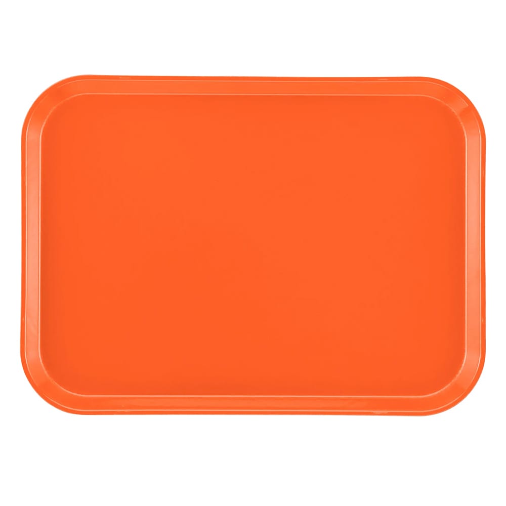 144-1318220 Fiberglass Camtray® Cafeteria Tray - 17 3/4"L x 12 3/5" W, Citrus Orange