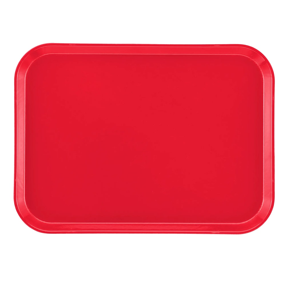 144-1318510 Fiberglass Camtray® Cafeteria Tray - 17 3/4"L x 12 3/5" W, Signal Red