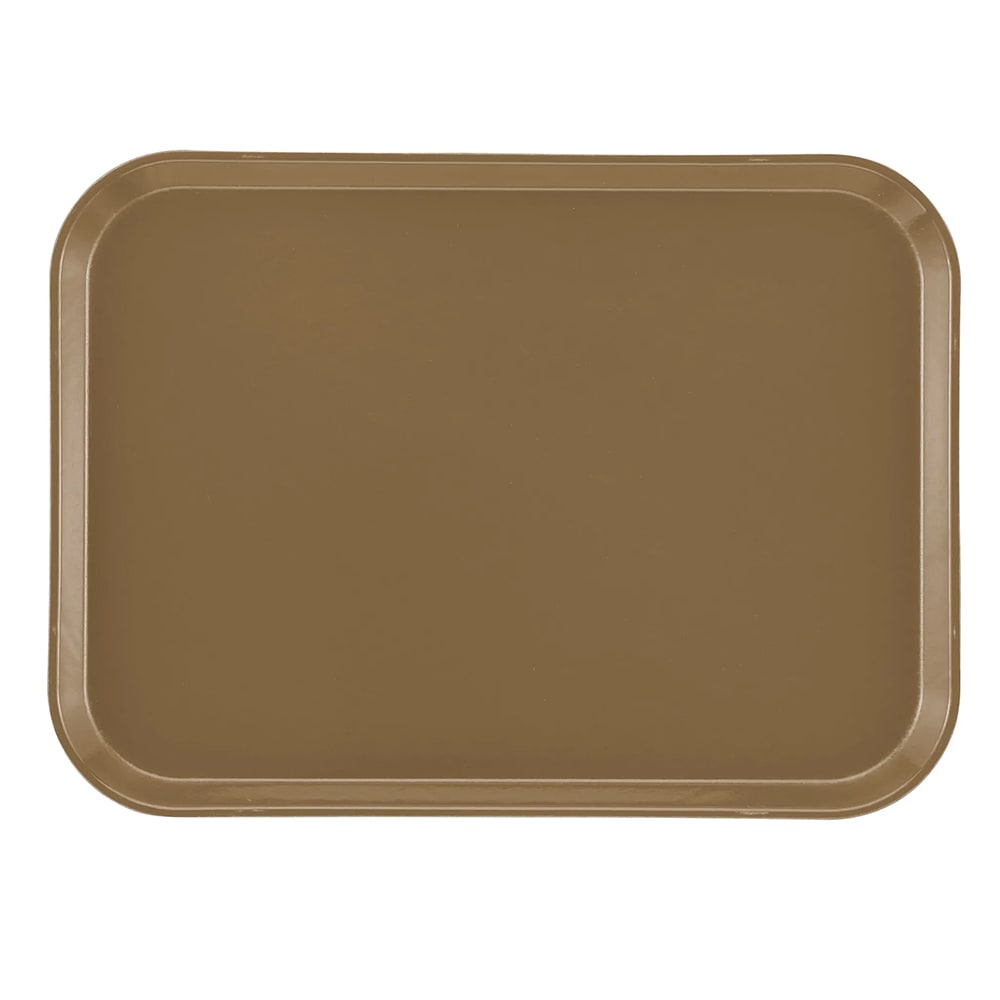 144-1318513 Fiberglass Camtray® Cafeteria Tray - 17 3/4"L x 12 3/5" W, Bay Leaf Brown