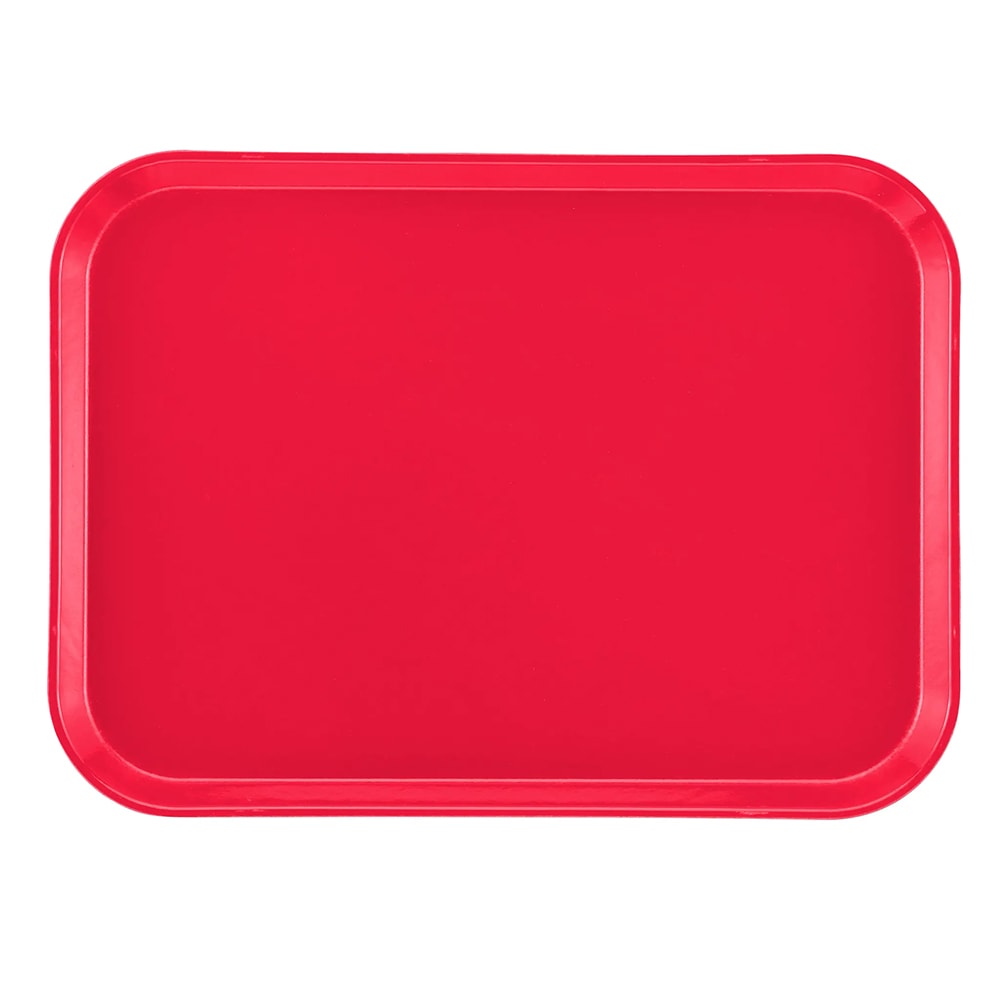 144-1318521 Fiberglass Camtray® Cafeteria Tray - 17 3/4"L x 12 3/5" W, Cambro Red