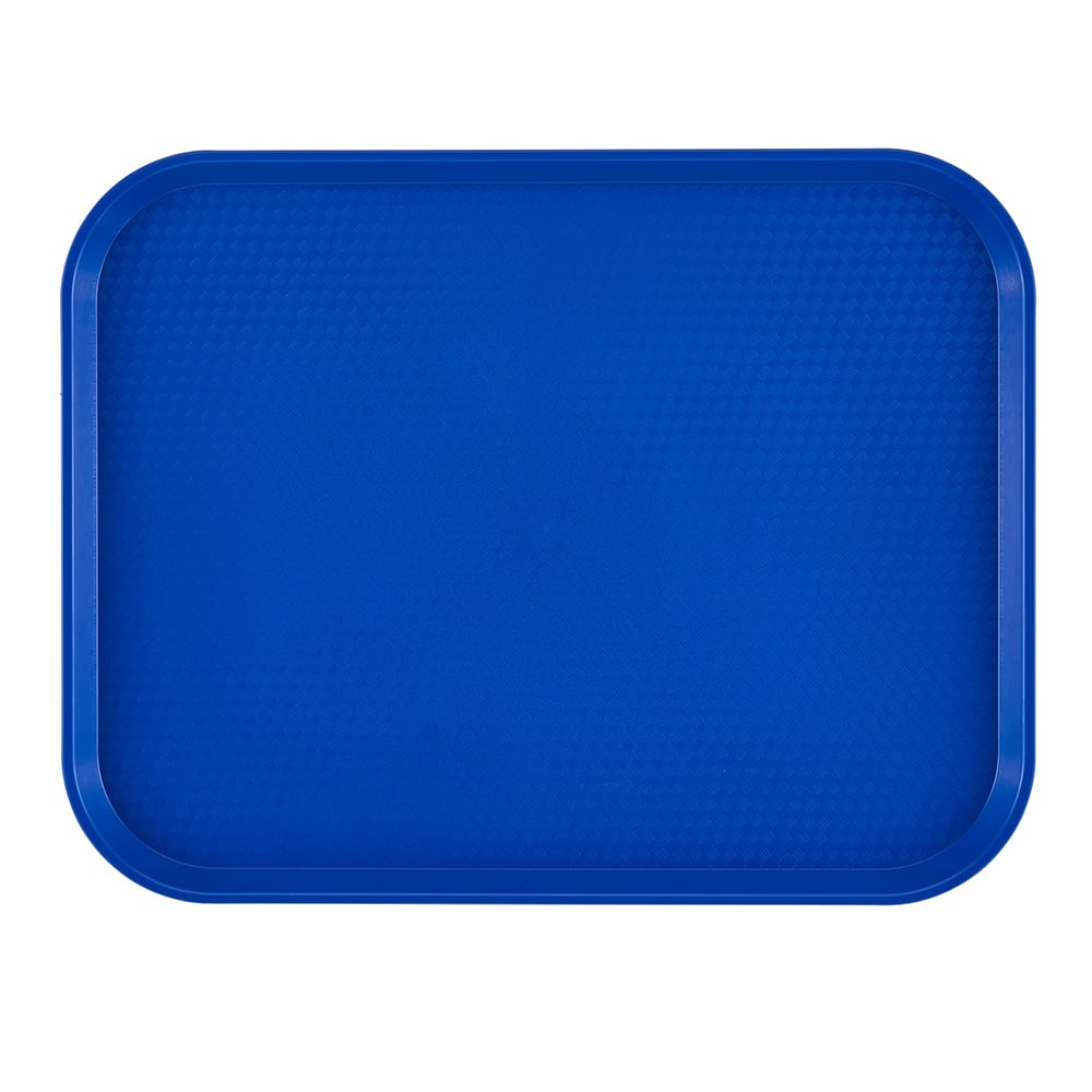 144-1418FF186 Plastic Fast Food Tray - 17 3/4"L x 13 13/16"W, Navy Blue