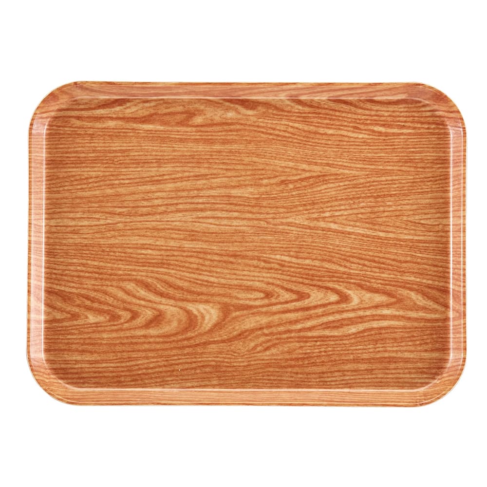 144-1520307 Fiberglass Camtray® Cafeteria Tray - 20 1/4"L x 15"W, Light Elm
