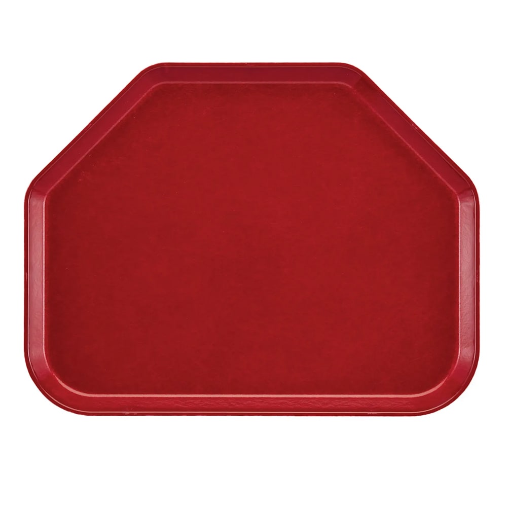 144-1520TR221 Fiberglass Camtray® Cafeteria Tray - 19 1/2"L x 14 1/2"W, Ever Red
