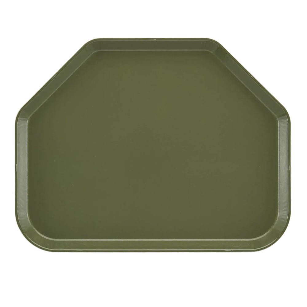 144-1520TR428 Fiberglass Camtray® Cafeteria Tray - 19 1/2"L x 14 1/2"W, Olive Green